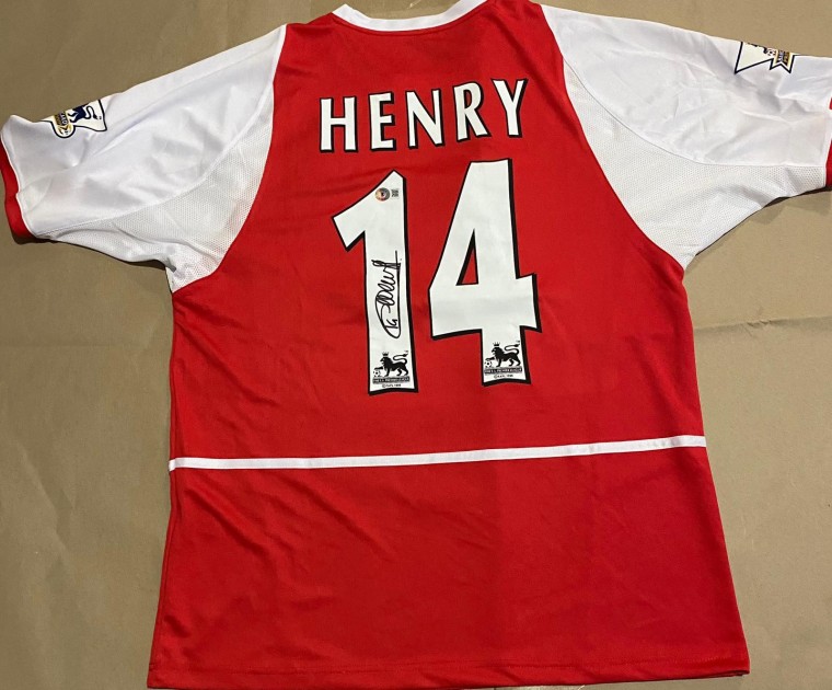 Thierry Henry's Arsenal 2002/04 Signed Replica Shirt