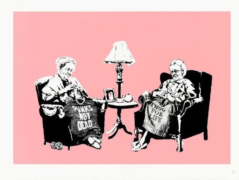 "Grannies (Unsigned)" by Banksy