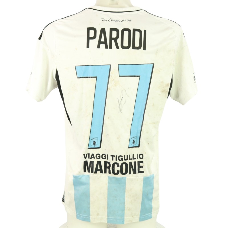 Parodi's Unwashed Signed Shirt, Ancona vs Virtus Entella 2023