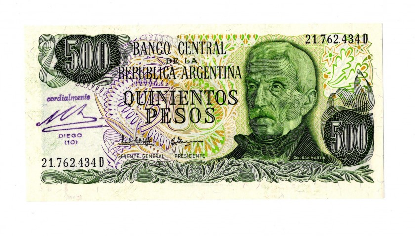 500 Pesos Banknote - Diego Armando Maradona