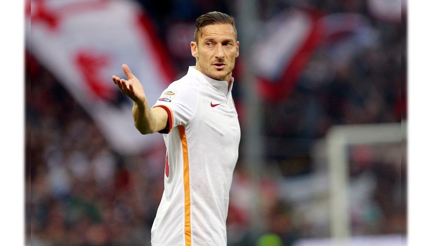 Totti's Roma Match-Issued Signed Shirt, 2015/16