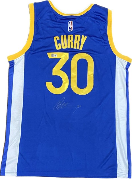 Maglia Replica firmata da Stephen Curry dei Golden State Warriors