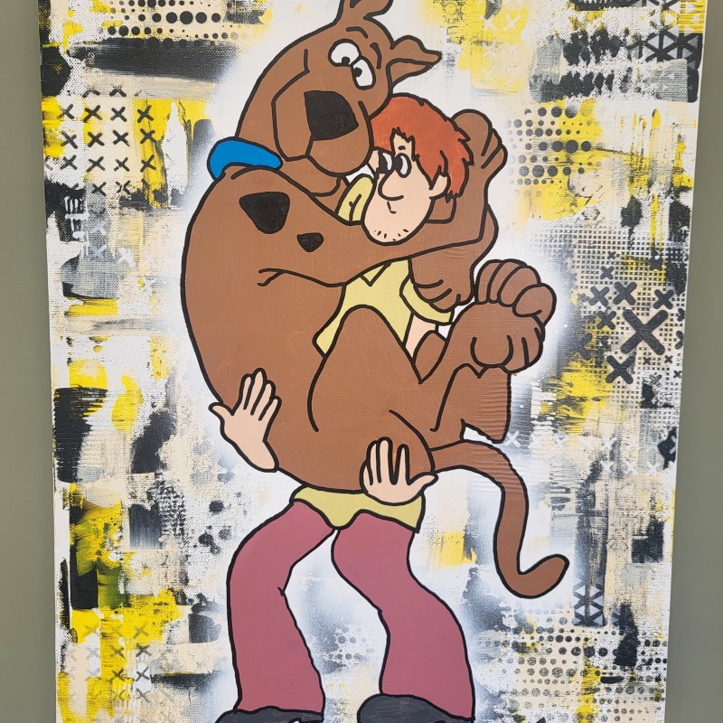 'Best Friends Forever - Scooby Doo' Mixed Media Artwork by Melissa Stok