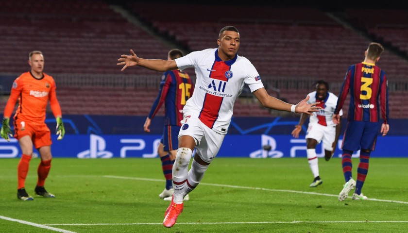 Mbappe's PSG Match Shirt, UCL 2018/19 - CharityStars