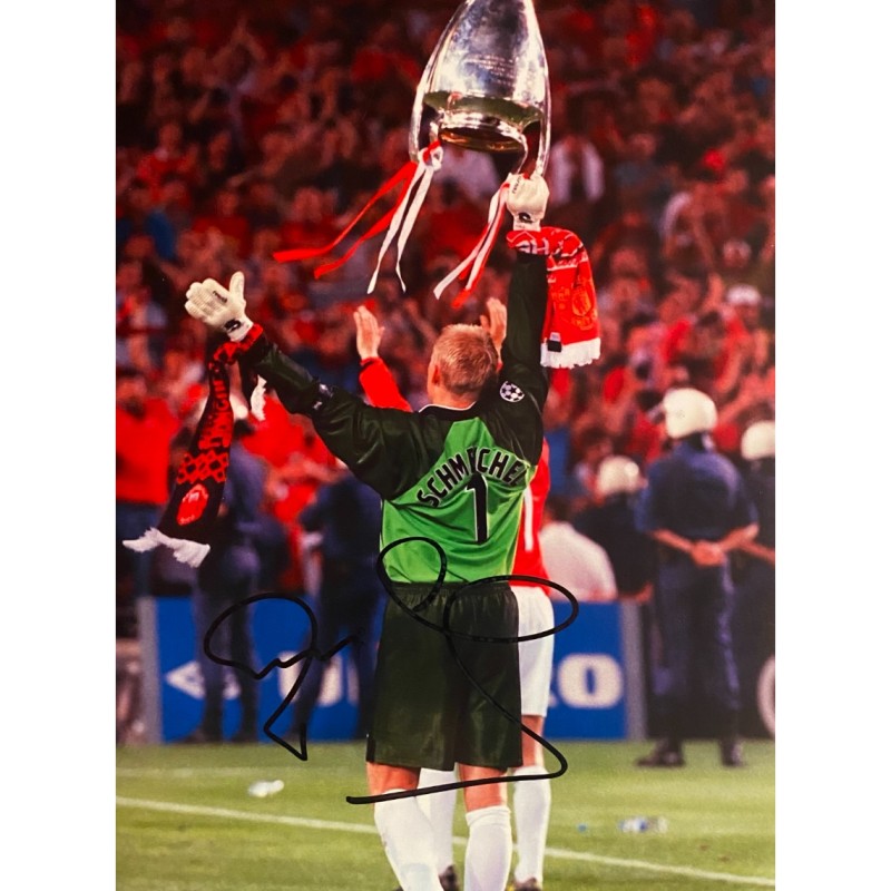 Peter Schmeichel Signed Manchester United Picture