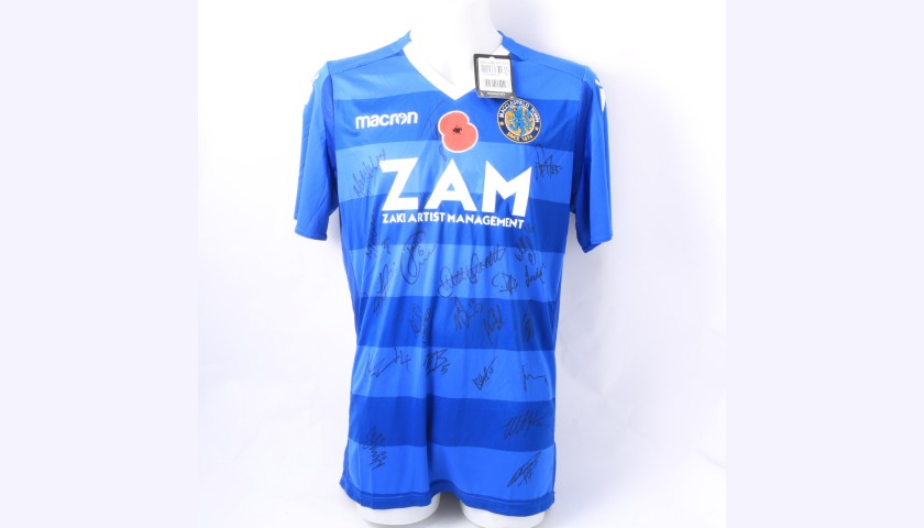 Macclesfield Town Official Poppy Shirt Signed by the Team