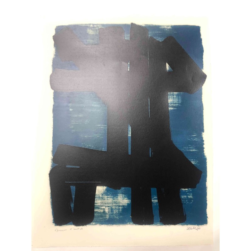 Original Lithography  artwork by Pierre Soulages