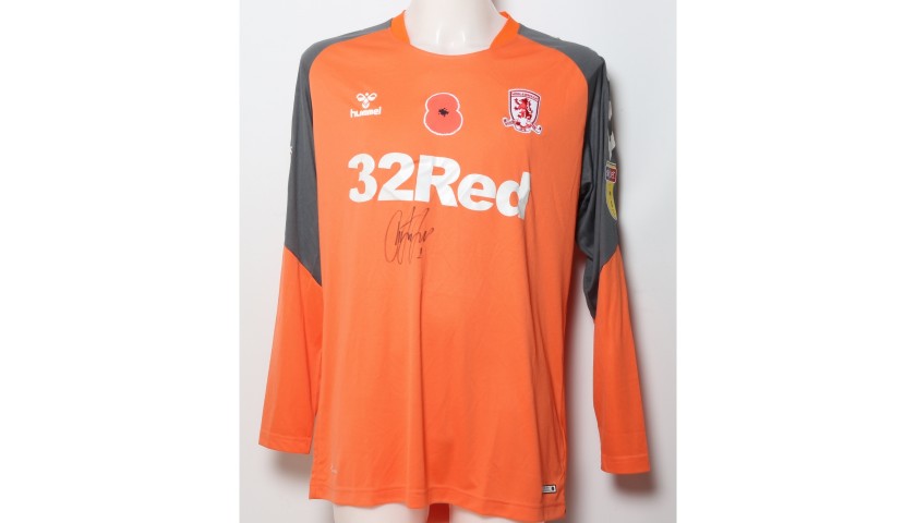 Dimi's Middlesbrough Worn and Signed Home Poppy Shirt 
