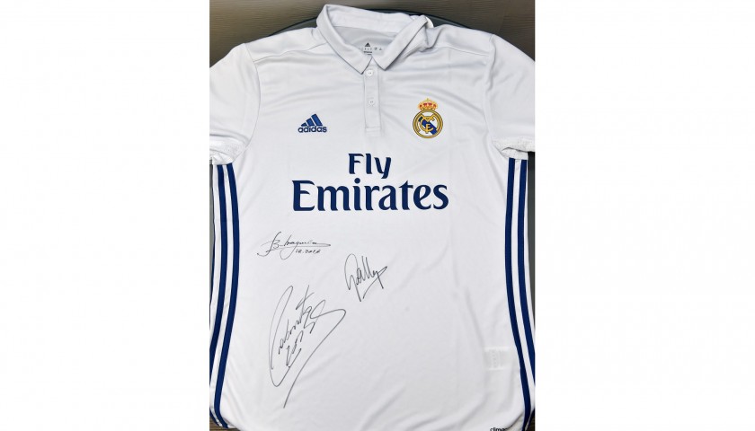 Signed shirt Carlos, Butragueño and Gallego from LFC Legends v Real Madrid 
