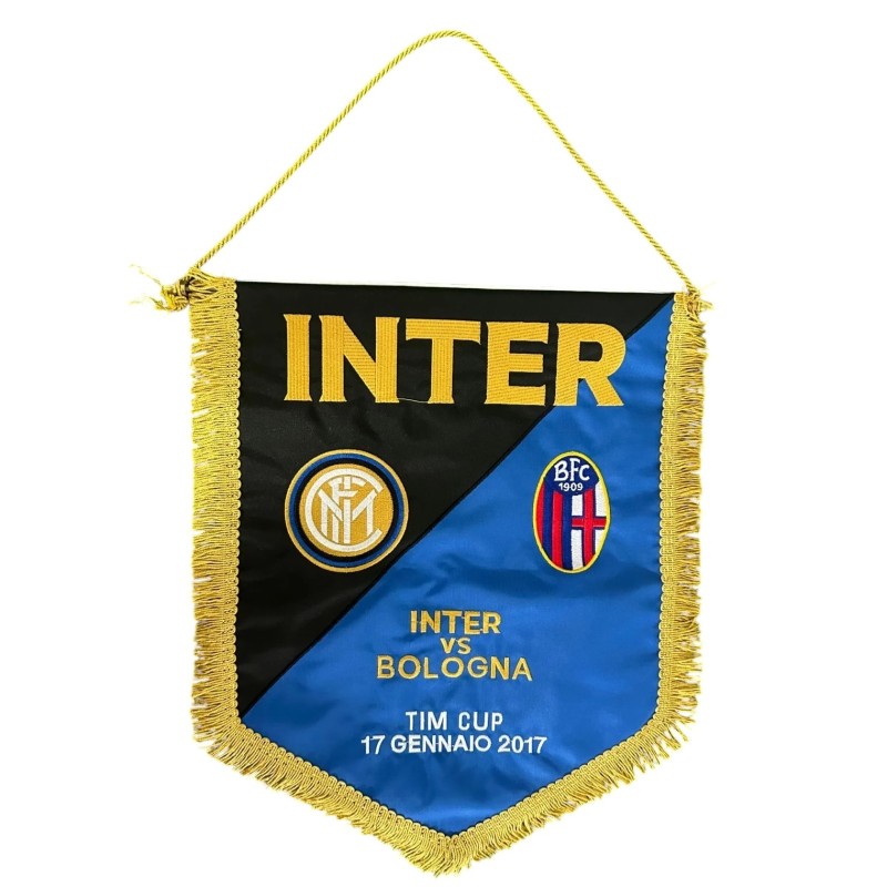 Inter vs Bologna Match-Issued Pennant, TIM Cup 2017