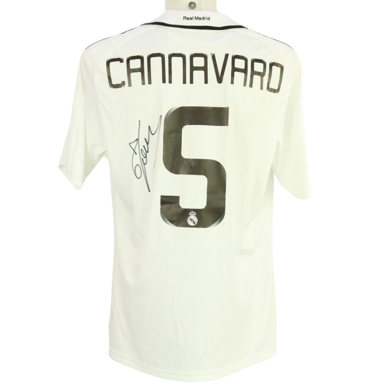 Cannavaro Official Real Madrid Shirt, 2008/09 - Signed with Photo Proof