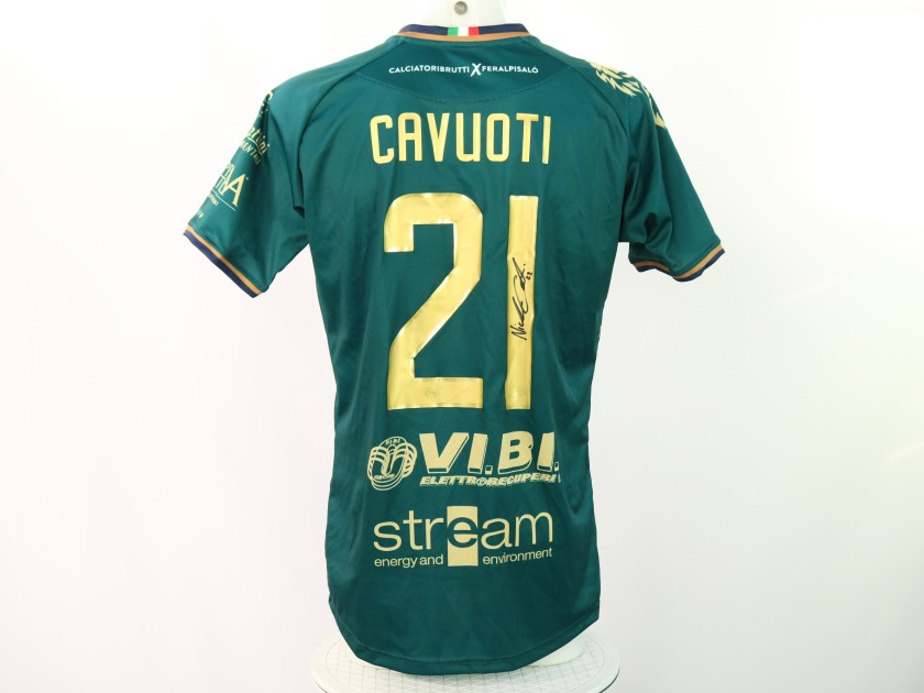 Cavuoti's Feralpisalò vs Pro Vercelli Signed Unwashed Shirt, 2024