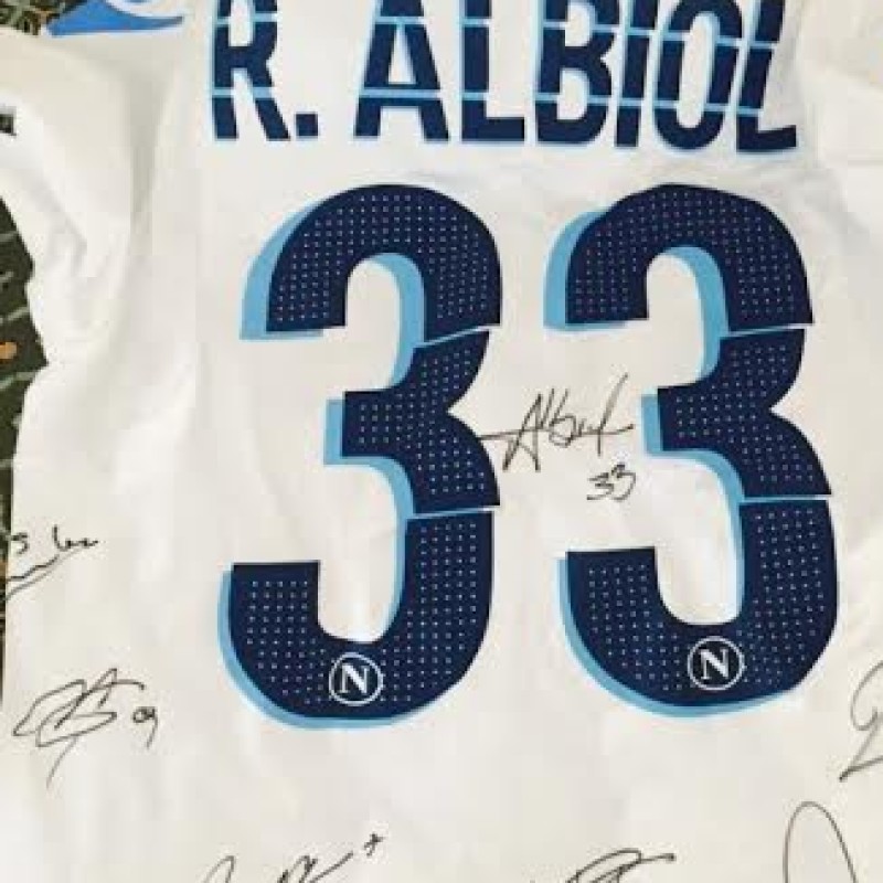 Maglia Albiol Napoli, Serie A 2014/2015 - firmata da tutta la squadra