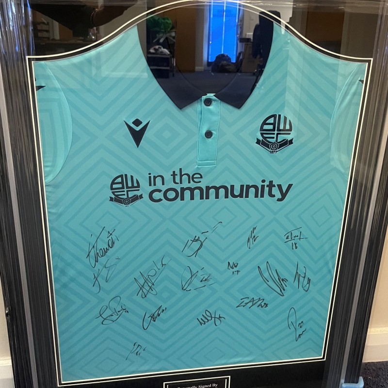 Bolton Wanderers 2023/24 Squad Signed Framed Third Thirt 