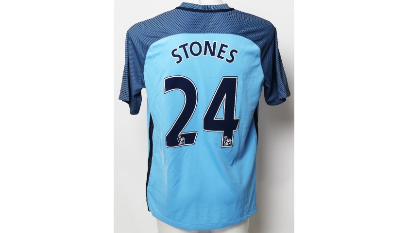 John Stones Manchester City FC Worn Shirt and Shorts from Season 2016|17