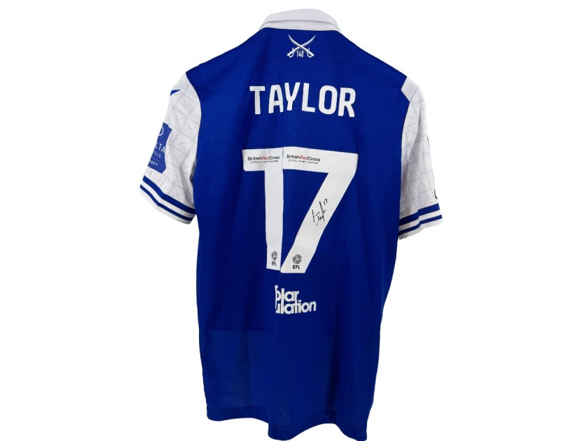 Maglia firmata del Bristol Rovers FA Cup di Taylor indossata durante la partita