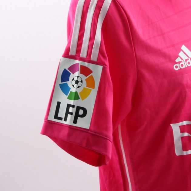 Bale Real Madrid 2014 2015 Pink Match Worn Jersey Shirt