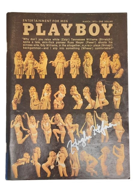 Hugh Hefner Signed March 1973 Playboy Magazine