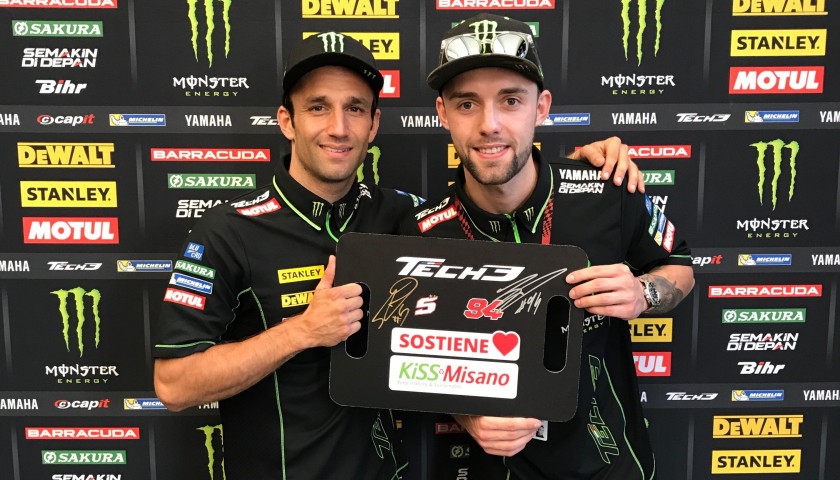 Official Yamaha Tech 3 Kit and a KiSS Misano Banner Signed by Zarco and Folger