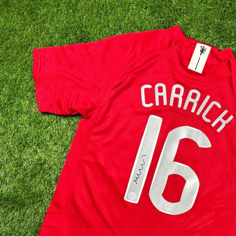 Michael Carrick Signed Manchester United 2008 Champions League Football Shirt