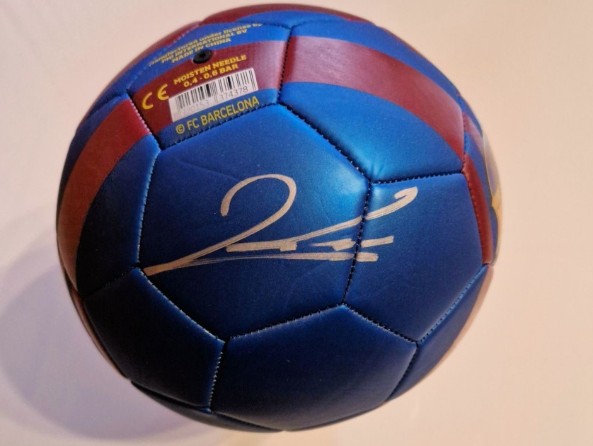 Lewandowski's FC Barcelona Signed Football