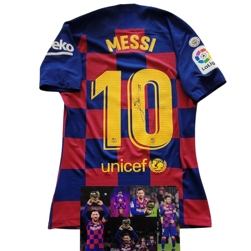 Messi's Barcelona Match Signed Shirt, 2019/20 - La Maratò