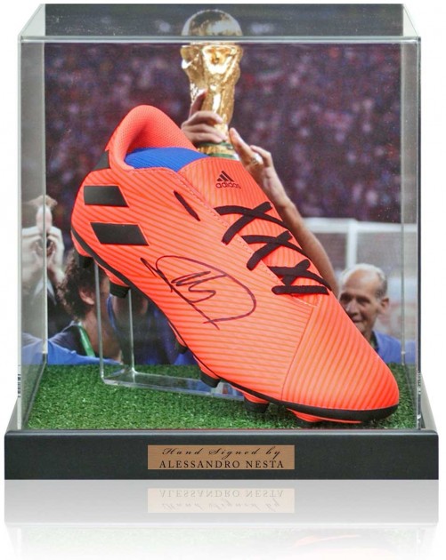 Alessandro Nesta's Italy Signed Football Boot Presentation