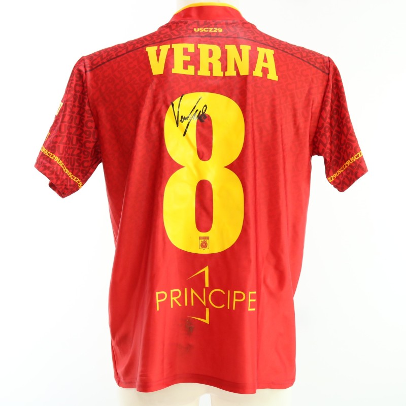 Verna's Unwashed Signed Shirt, Catanzaro vs Ascoli 2024