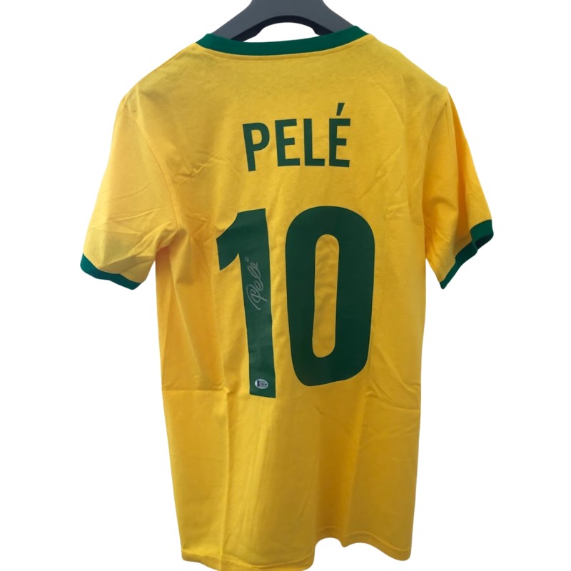 Pele's Brazil Signed Replica Shirt