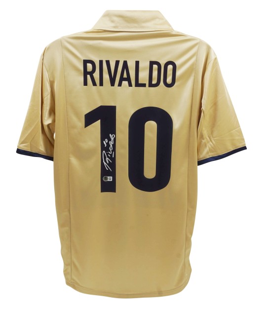 Rivaldo's Barcelona Signed Replica Shirt