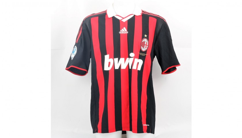 Thiago Silva's Match-Issued Milan-Inter Shirt, 2009 WFC 