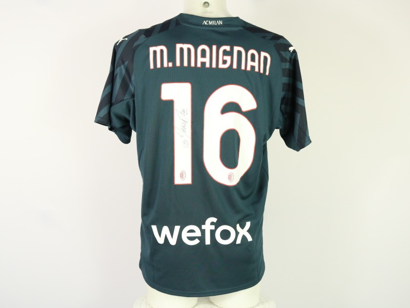 Maignan Official AC Milan Signed Shirt, 2023/24