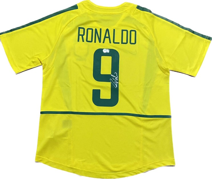 Ronaldo Nazario's Brazil 2002 Signed Replica Shirt