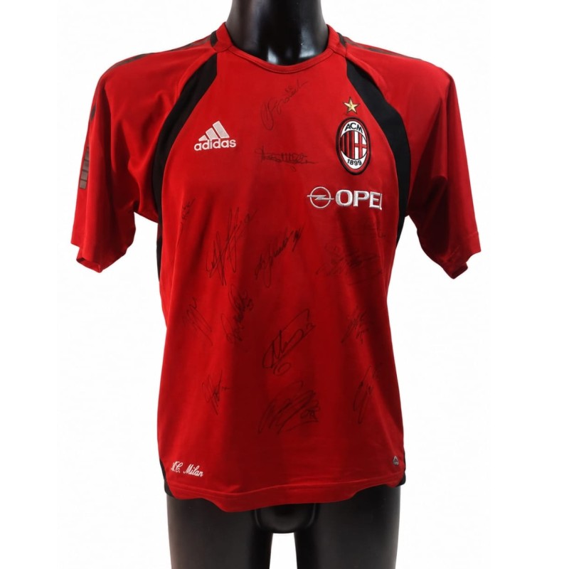 Milan Issued Training Shirt, 2004/05 - Signed by the Players
