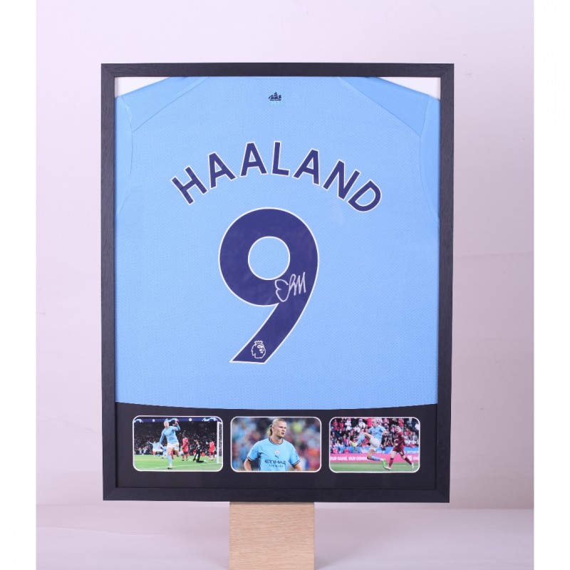 Haaland's Manchester City 2022/23 Signed and Framed Shirt