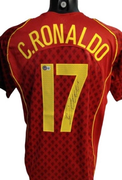 Cristiano Ronaldo Replica Portugal Signed Shirt, 2004