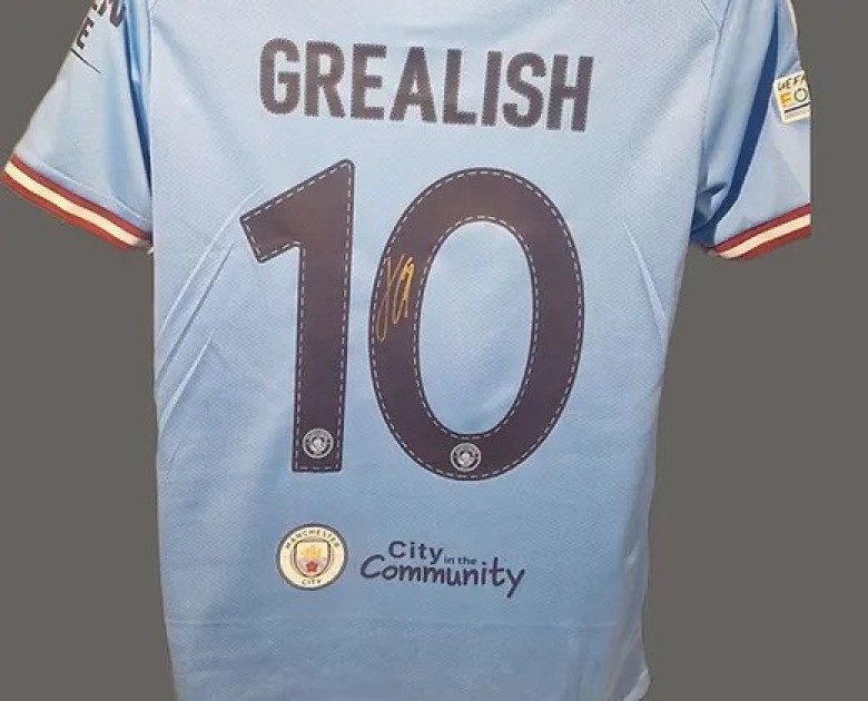  Maglia Player Issue Jack Grealish Manchester City, Champions League 2022/23 - Autografata