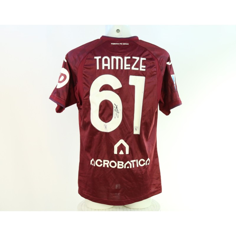 Tameze's Torino vs Fiorentina Signed Unwashed Shirt, 2024