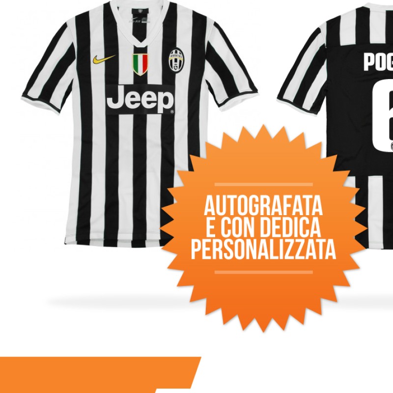 Maglia Juventus di Pogba autografata con dedica personalizzata