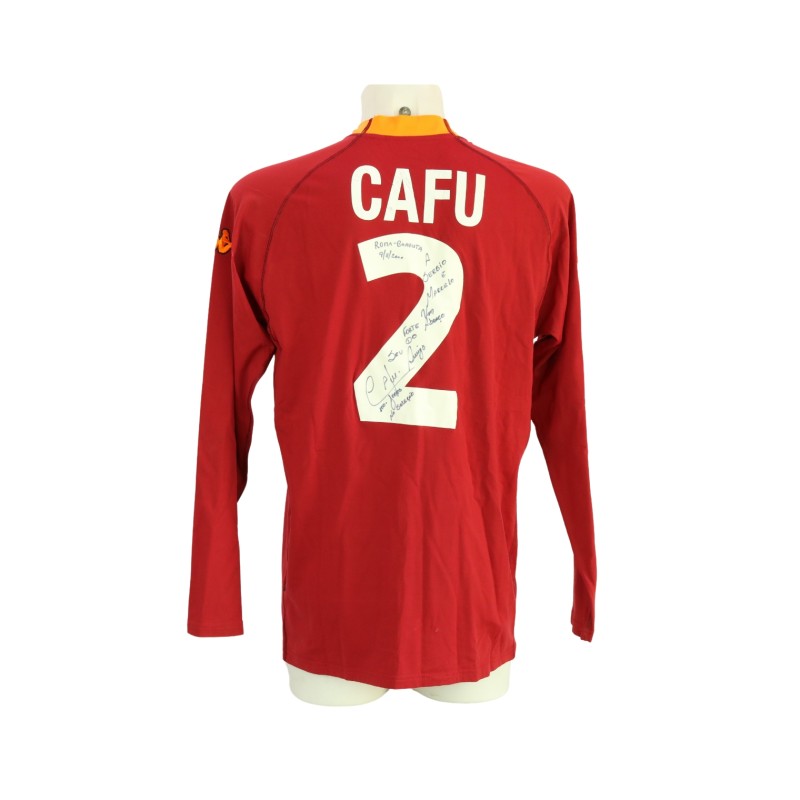 Cafu's Roma Signed Match-Issued Shirt, 2000/01