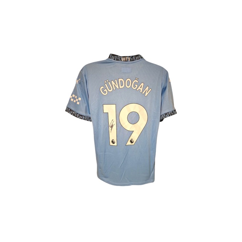 Maglia del Manchester City 2024/25 firmata da Ilkay Gündogan per la Coppa delle Coppe