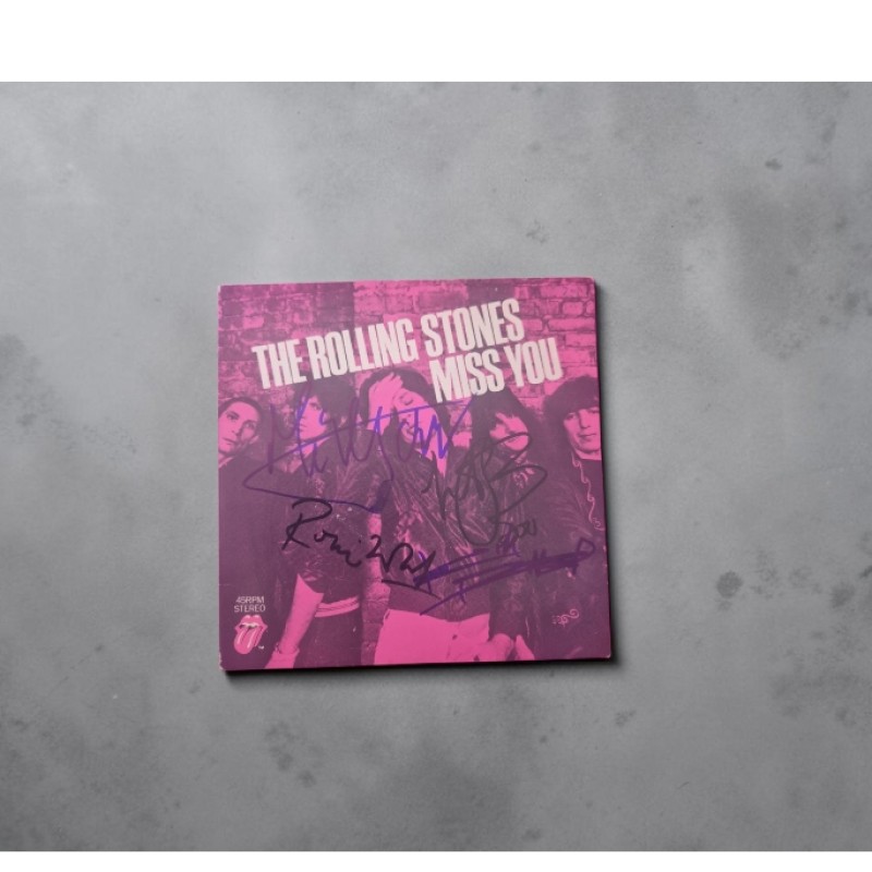 The Rolling Stones Miss You Signed Vinyl 45