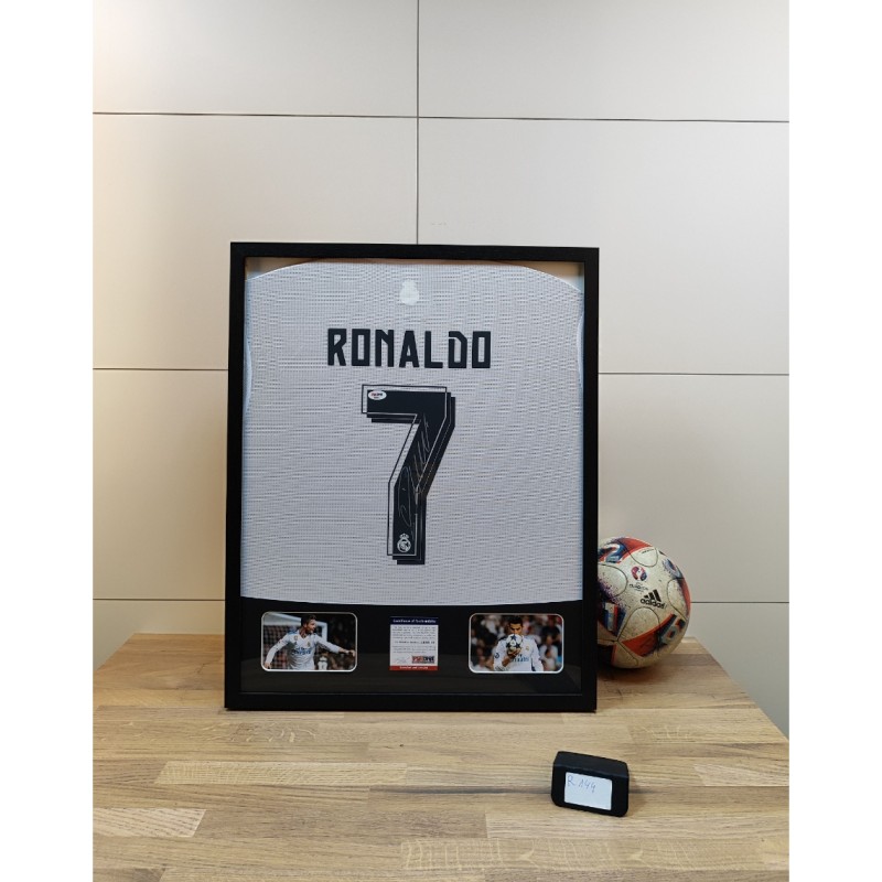 Maglia Real Madrid di Cristiano Ronaldo firmata e incorniciata