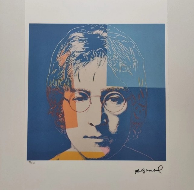 "John Lennon" Lithograph Signed by Andy Warhol 