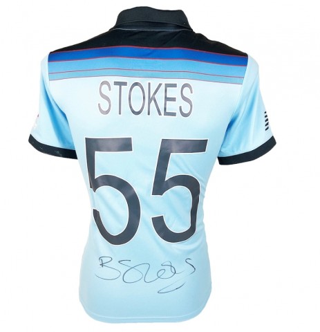 Ben Stokes Signed 2019 World Cup Winners Shirt