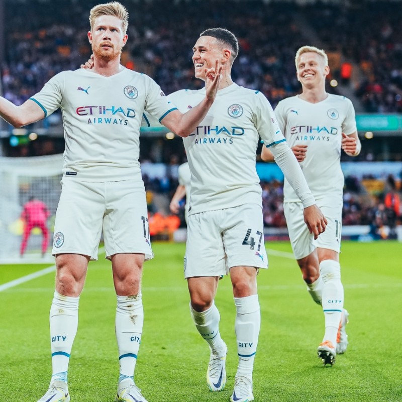 Signed Kevin De Bruyne Photograph, Fantastic Four at Molineux 2021/22 Season