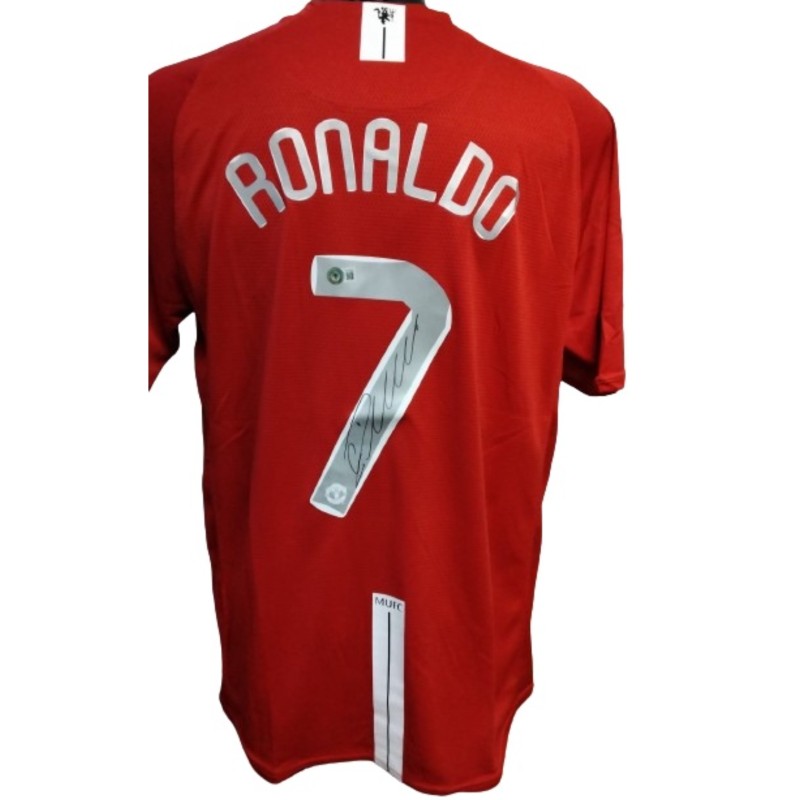 Cristiano Ronaldo Replica Manchester United Signed Shirt, UCL Moscow Final 2008