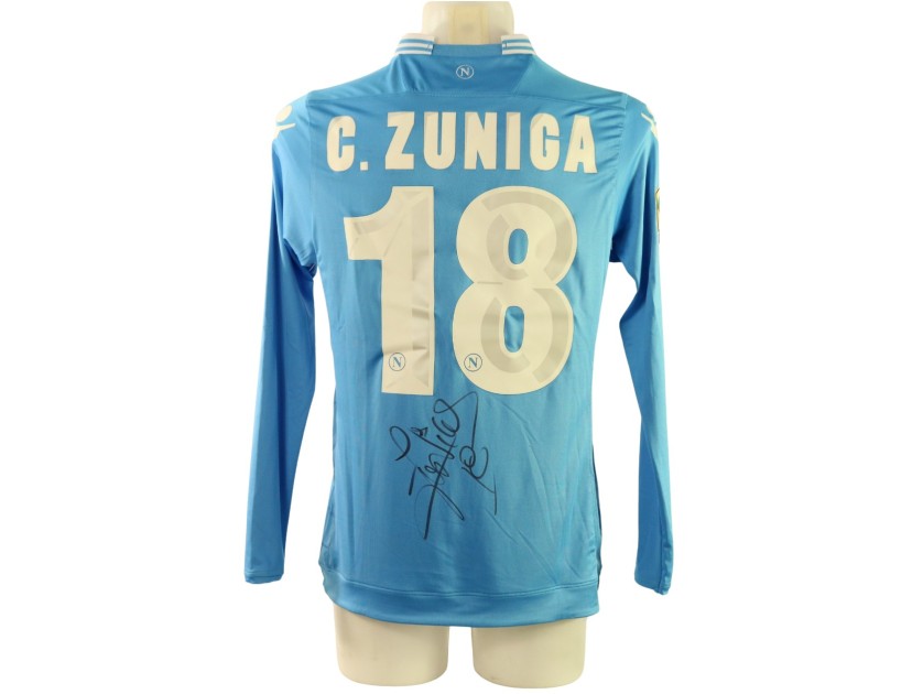 Zuniga's Napoli Signed Match-Issued Shirt, 2013/14