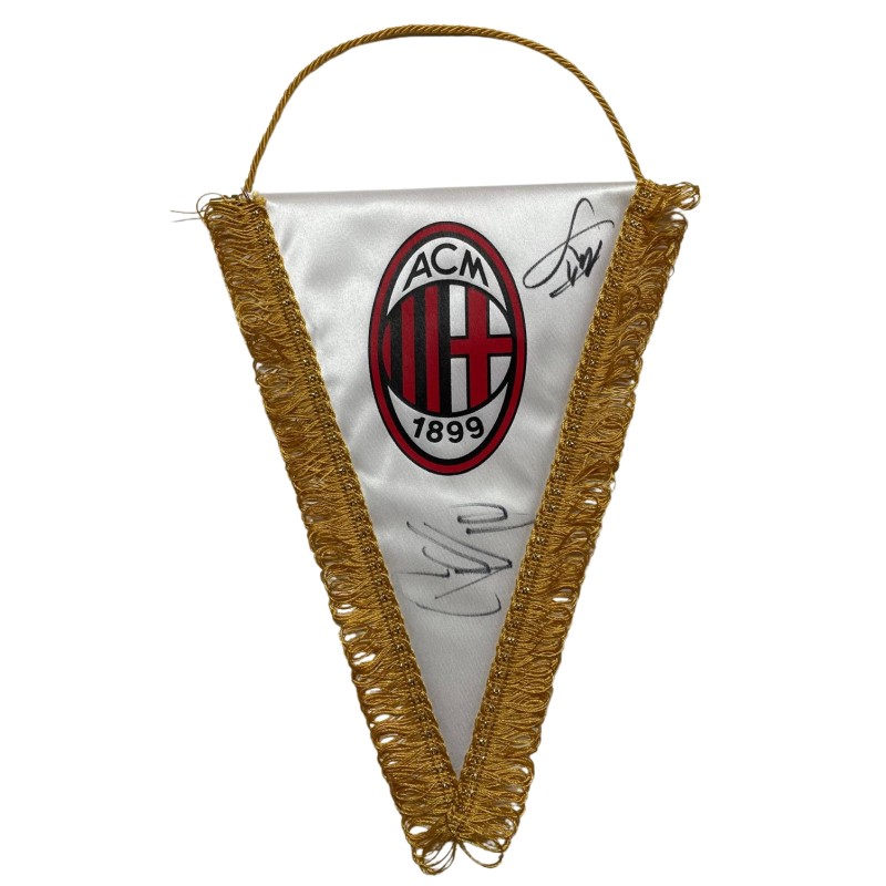 Official Milan Pennant signed by Christian Pulisic and Rafael Leão