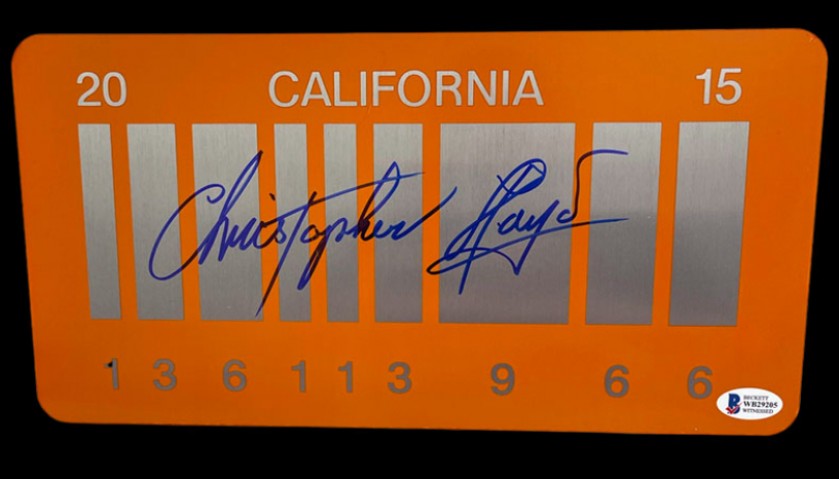 "Back to the Future - Part II" - Christopher Lloyd (Doc) Signed License Plate